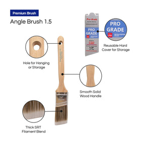 Pro Grade 2.5 to 3 inch angle brush set for broad surfaces and trim