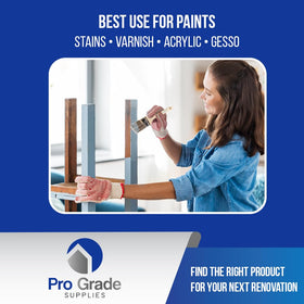 Pro Grade wooden-handle brush offers comfortable grip during tasks.