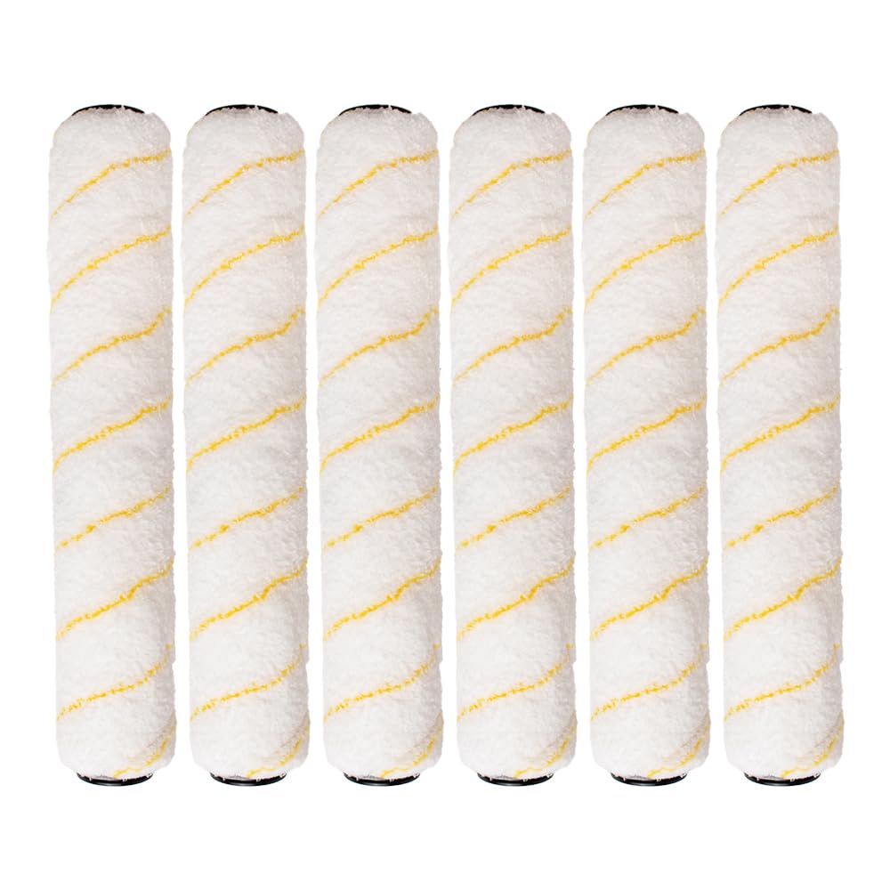 Pro Grade microfiber 14in roller covers closeup reveals smooth, even application.