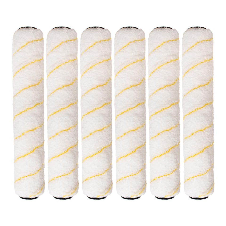 Pro Grade microfiber 14in roller covers closeup reveals smooth, even application.