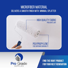 Pro Grade Paint Roller Kit 1.5-inch angle sash brush for corners.