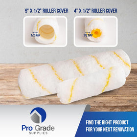 Pro Grade Paint Roller Kit 2-inch angle sash brush for trim.