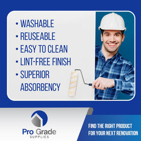 Pro Grade Paint Roller Kit 4-inch mini roller frame for precise edges.