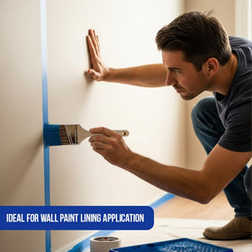 Pro Grade brush with wooden comfort grip handle for comfortable painting.