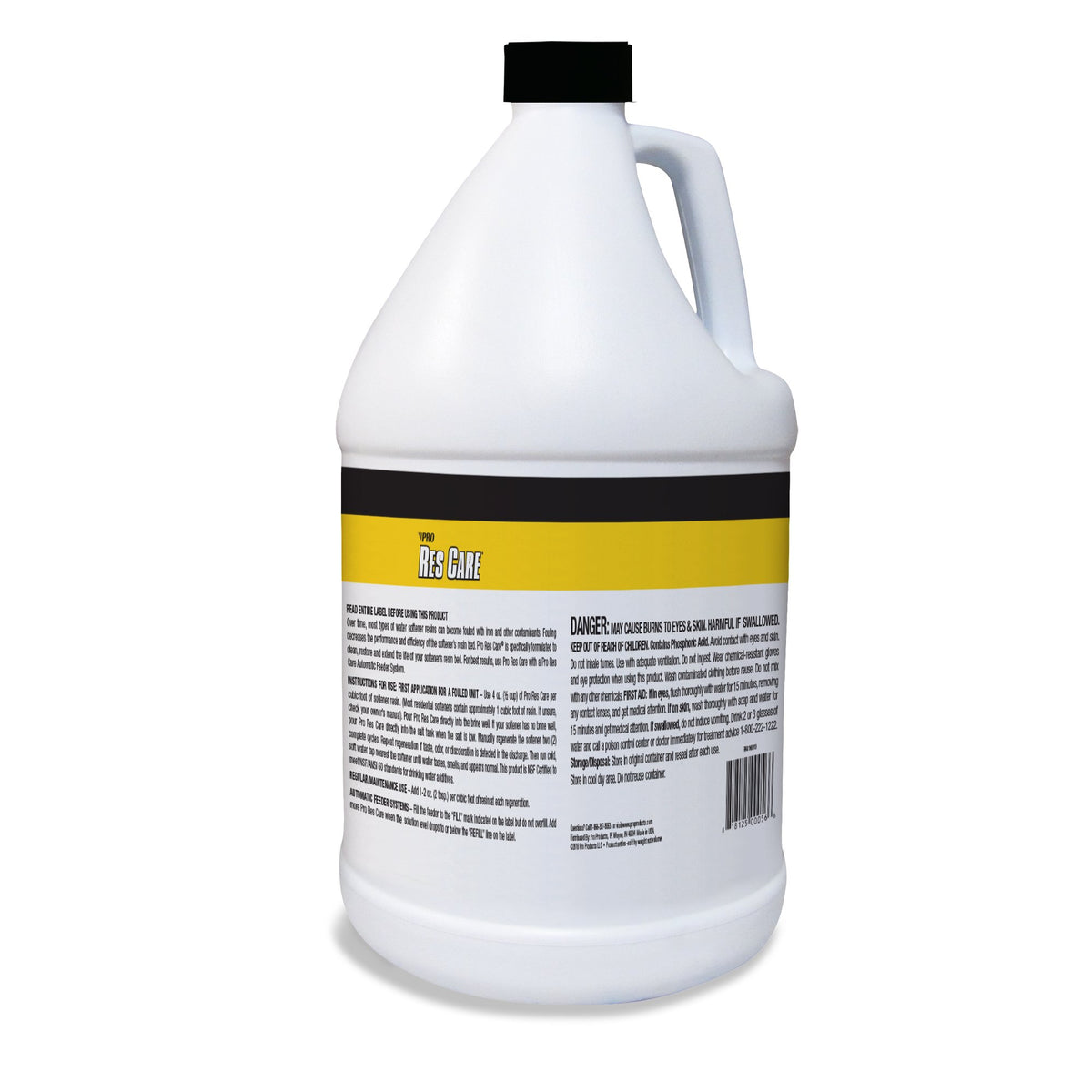 ResCare RK02B being poured into a water softener brine well to clean resin