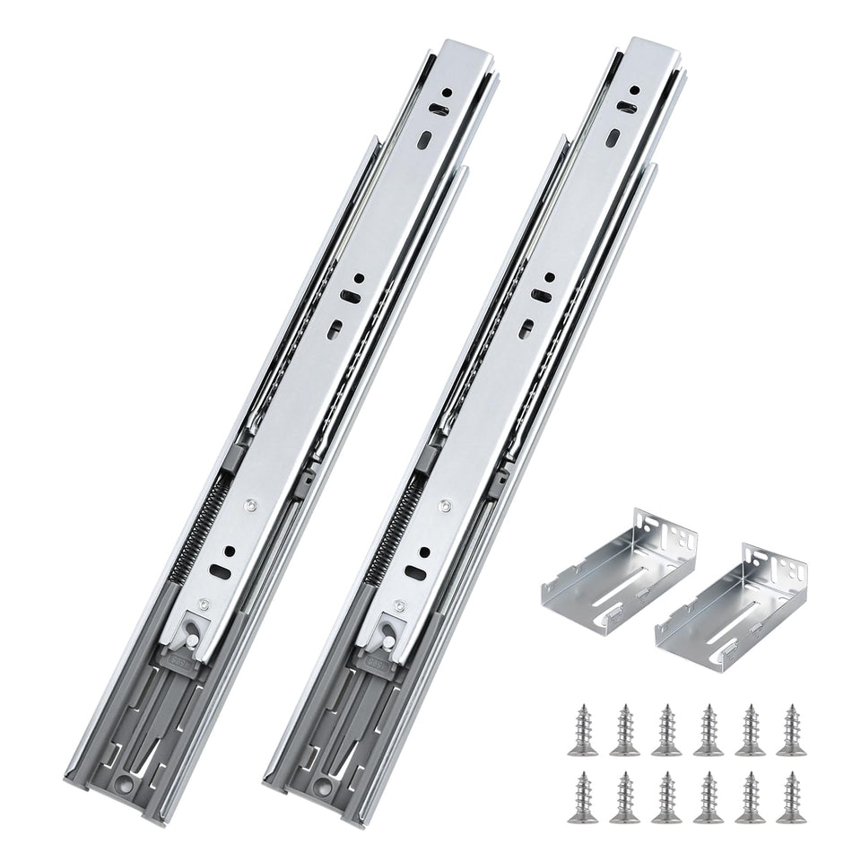 Probrico 22-inch rear-mount drawer slide with brackets for sturdy installation.