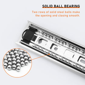 Probrico 3-fold full-extension drawer slide for full drawer access.