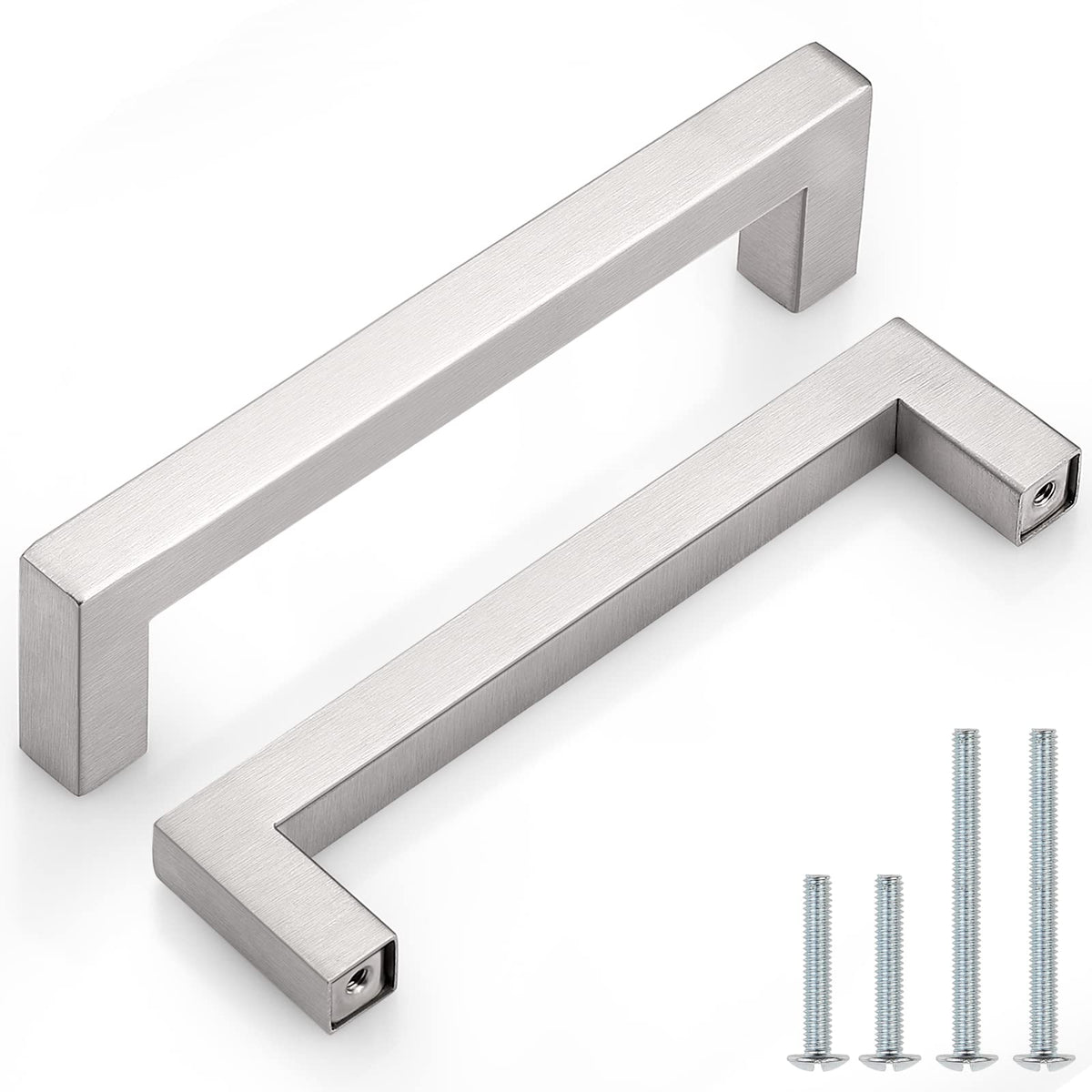 Probrico brushed nickel cabinet handle close-up highlighting modern design