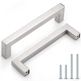 Probrico brushed nickel cabinet handle close-up highlighting modern design