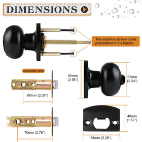 Probrico adjustable backset from 2-3/8 to 2-3/4 inches for flexible installation.