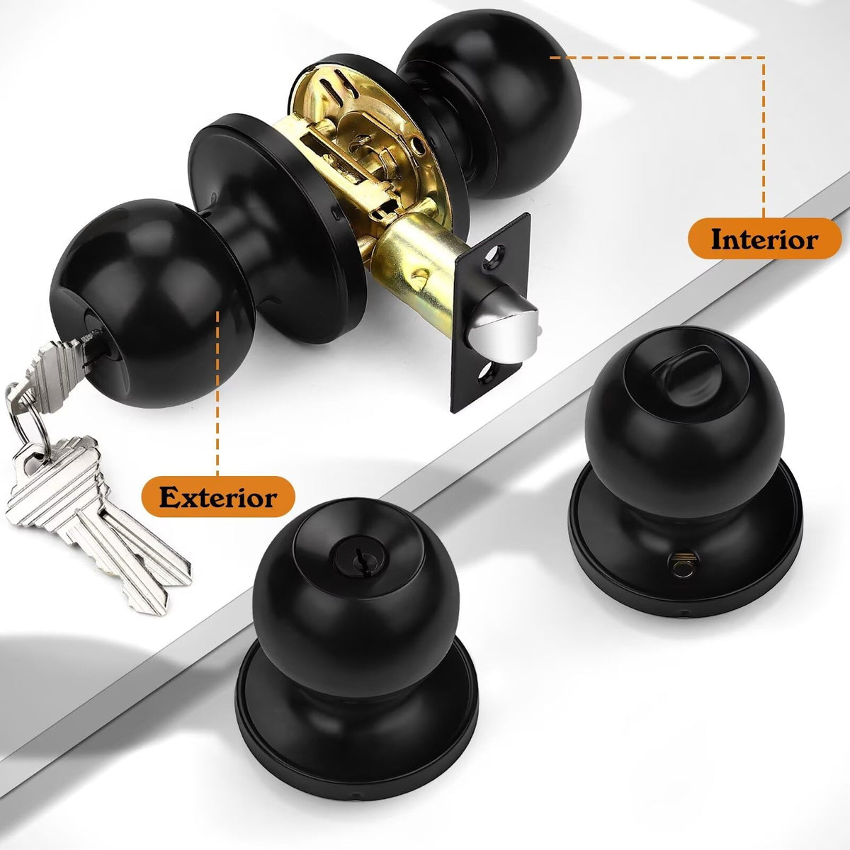 Probrico adjustable backset 2-3/8 and 2-3/4 inches for versatile installation.