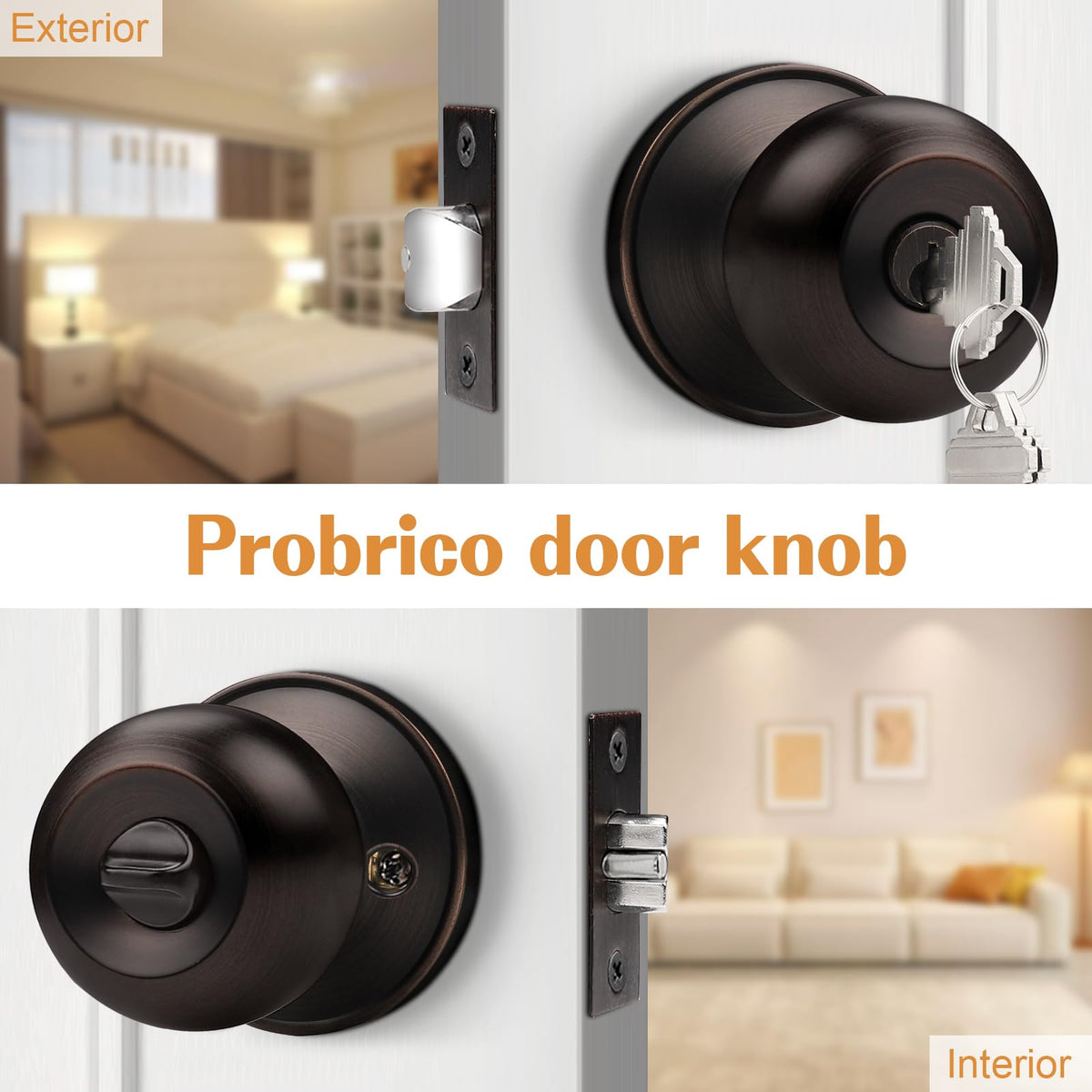 Probrico adjustable backset image showing 60mm or 70mm compatibility.