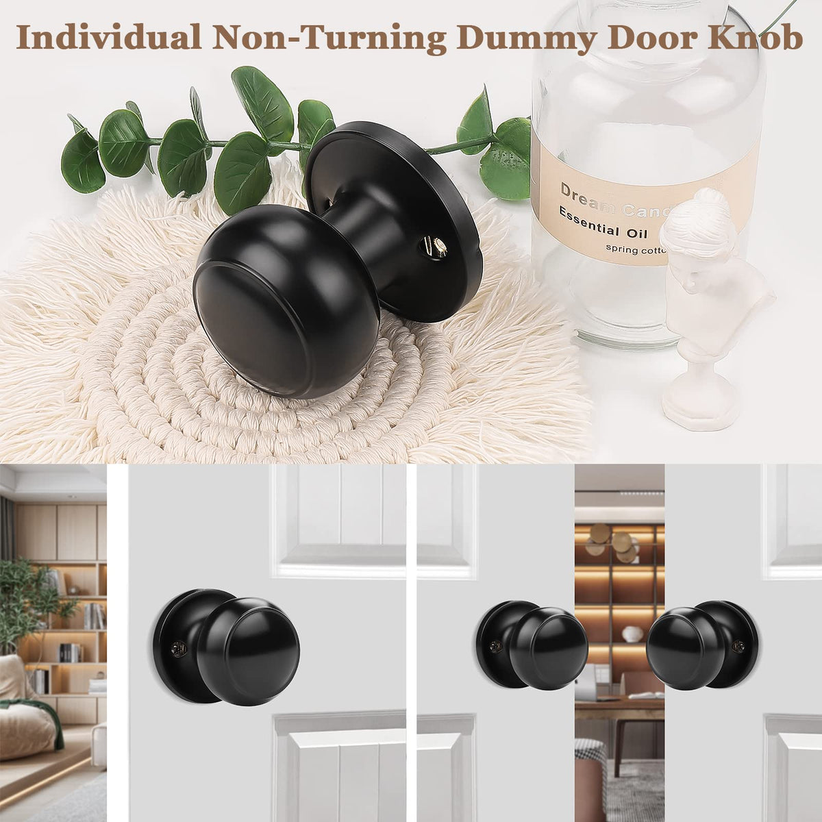 Probrico dummy knob with adjustable backset for installation guidance