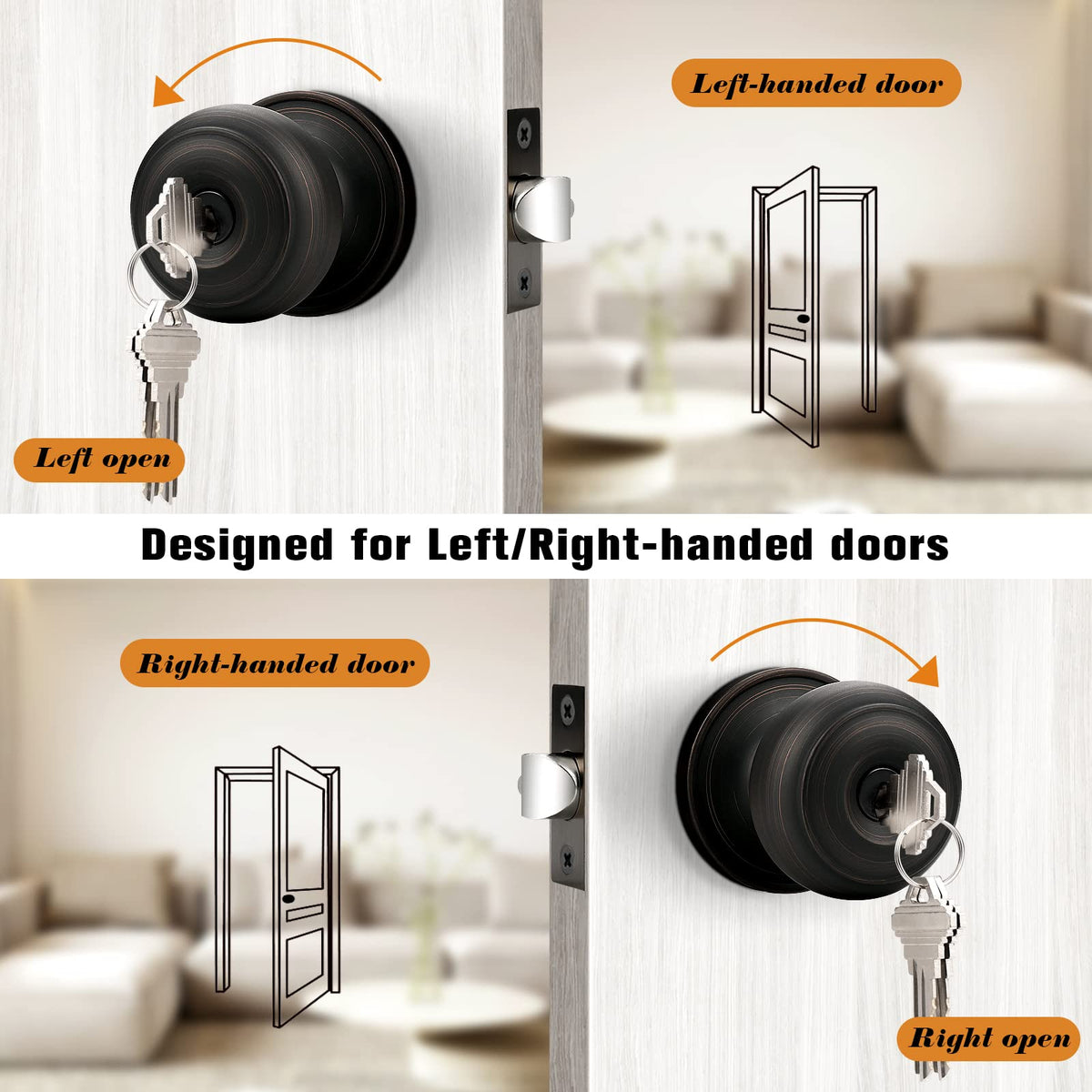 Durable Probrico hardware rated ANSI Grade 3 for everyday use.