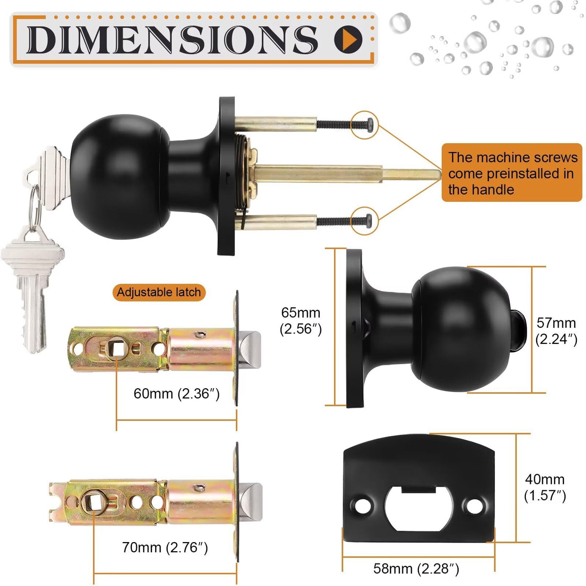Probrico ANSI Grade 3 security lockset for reliable daily use.