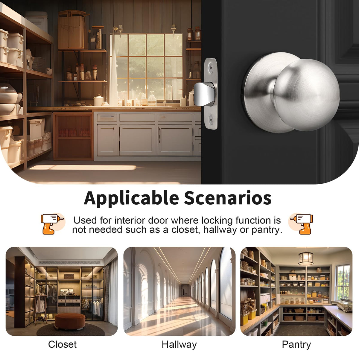 Probrico interior knob meeting ANSI Grade 3 security standards for reliability.