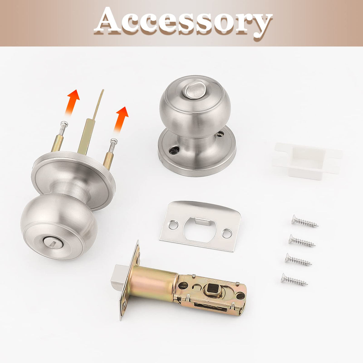 Probrico anti-sawing security bolt on privacy knob