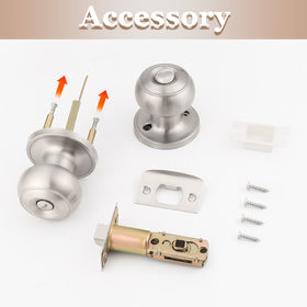 Probrico anti-sawing security bolt on privacy knob