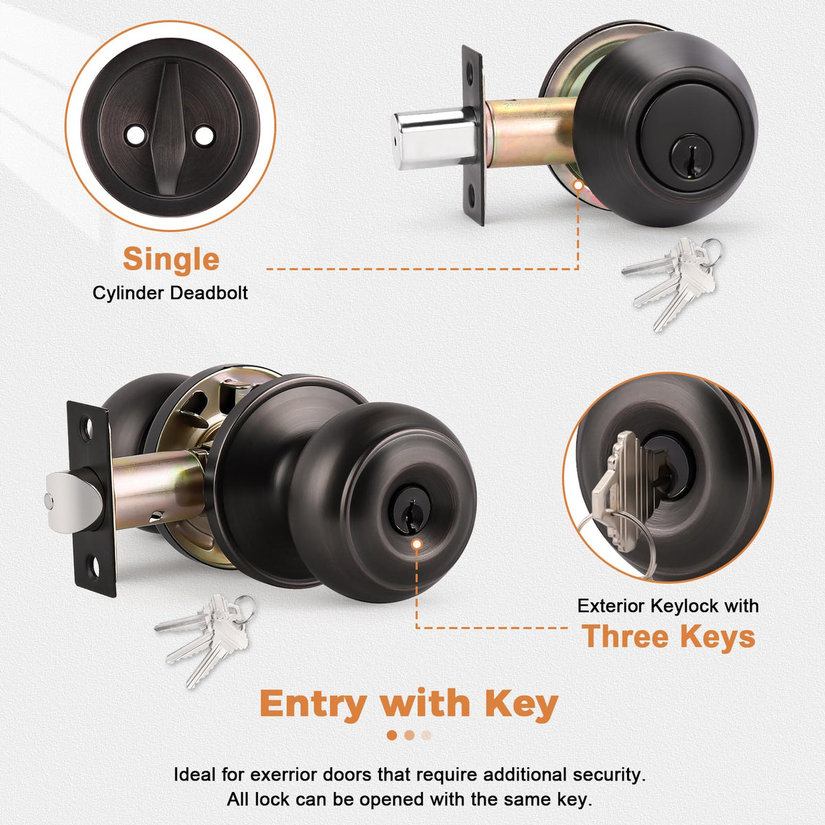 Probrico backset adjustable 60mm-70mm for versatile fit