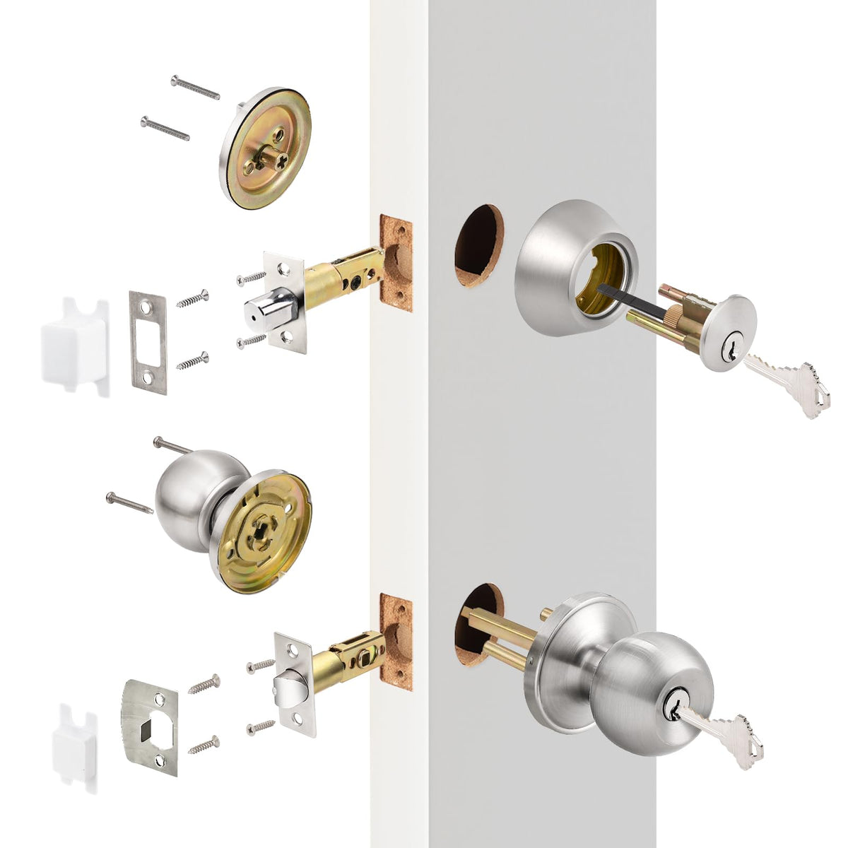 Probrico backset adjustment at 2-3/8 and 2-3/4 inches