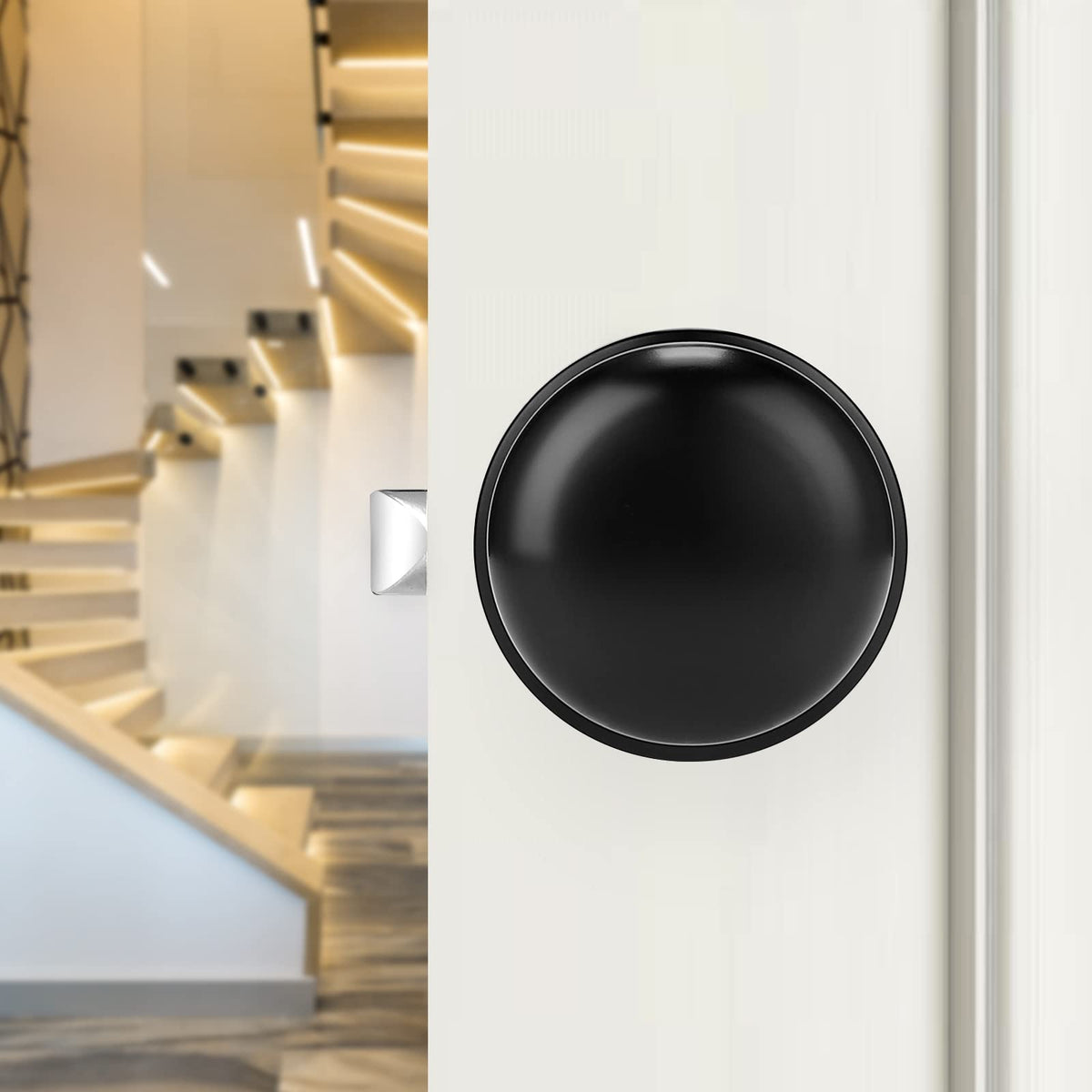 Probrico black interior-exterior knob suitable for privacy needs