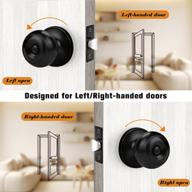 Probrico matte black privacy knob – close-up of privacy lock for easy turning