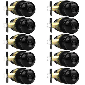 Probrico black door knobs package for 10 privacy interior handles enables easy replacement.