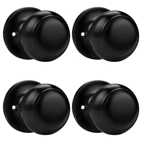 Probrico black half dummy knob with round rose for interior push-pull doors.