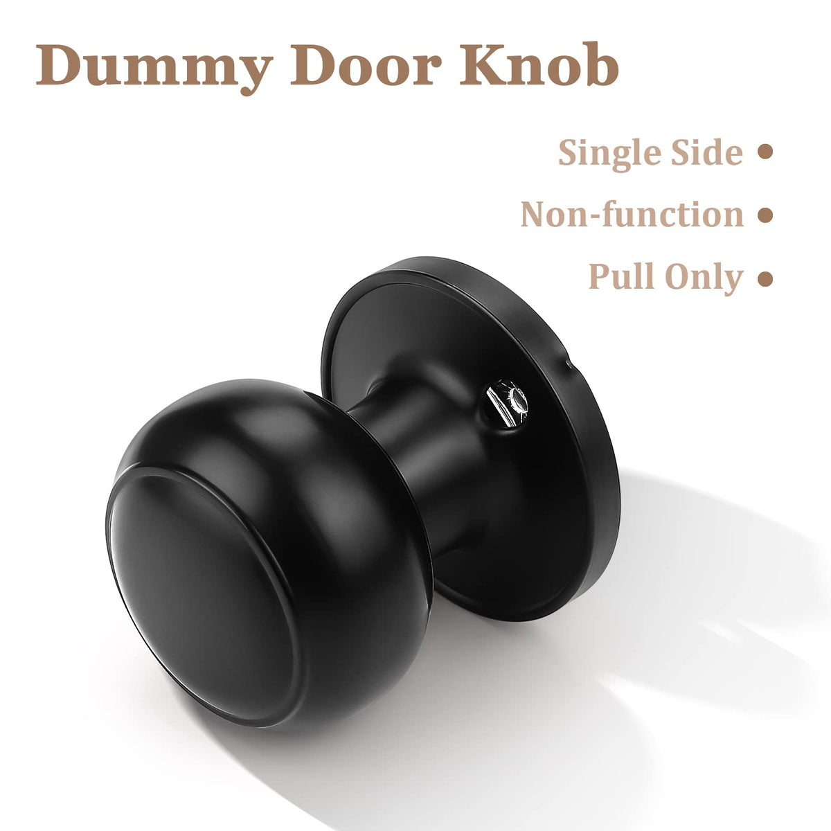 Probrico black interior dummy knob front view for a sleek look.