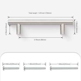 Probrico brushed nickel pulls 150mm add sleek kitchen appeal