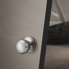 Probrico brushed-nickel finish door hardware highlighting durability.