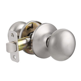 Probrico brushed nickel interior knob for hall/closet doors, non-locking and easy installation.