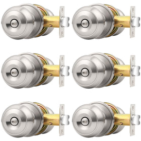 Probrico brushed nickel privacy knob on interior door for privacy