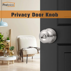 Probrico privacy knob with thumb turn lock for bathroom or bedroom