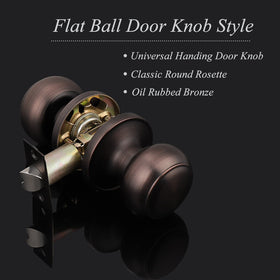 Probrico Colonial door knob bronze finish closeup highlights durable hardware for high-traffic interiors.