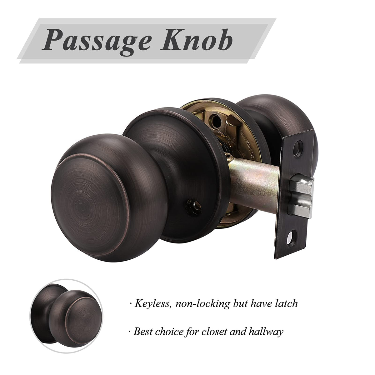 Probrico Colonial door knob left and right handed compatibility ensures easy replacement.