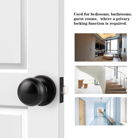 Close-up of Probrico matte black finish on a ball knob showing its anti-fingerprint surface