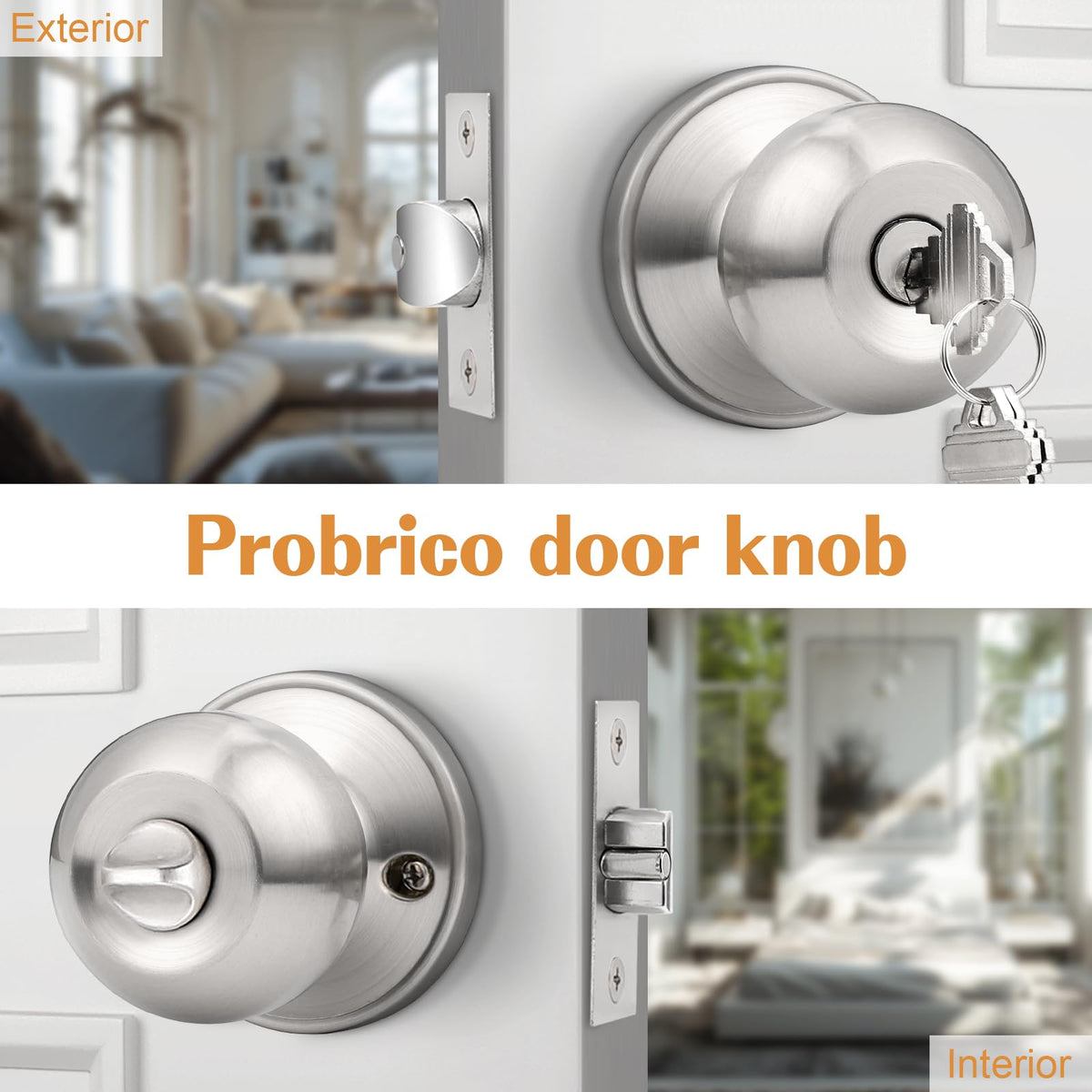 Probrico fits door thickness from 1-3/8 to 1-3/4 inches for versatile use.