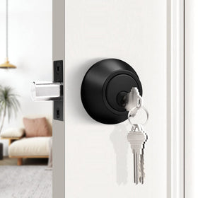 Probrico deadbolt with adjustable latch demonstrates 2 3/8 in to 2 3/4 in compatibility.