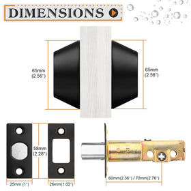 Zinc alloy Probrico deadbolt with anti fingerprint finish on exterior door.