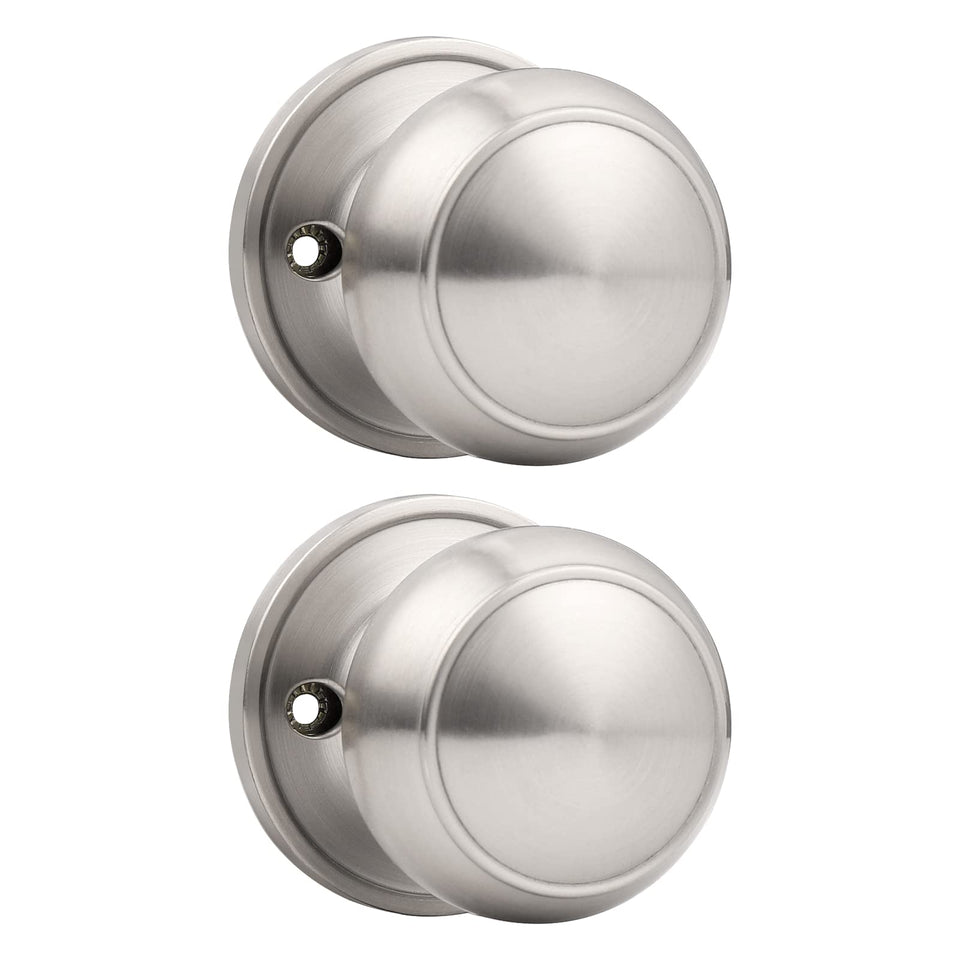Probrico dummy knob, brushed nickel closeup, anti-fingerprint finish for a clean pantry look.