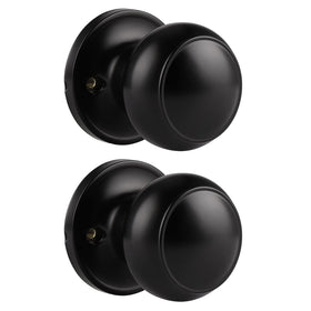 Probrico matte black dummy knob on pantry door, modern upgrade