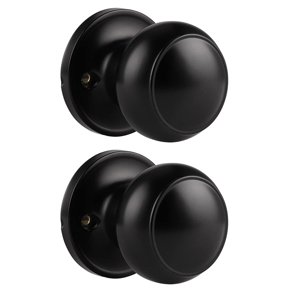Probrico matte black dummy knob on pantry door, modern upgrade