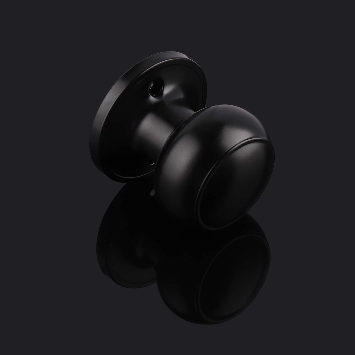 Probrico dummy knob close-up in matte black showing flat ball design