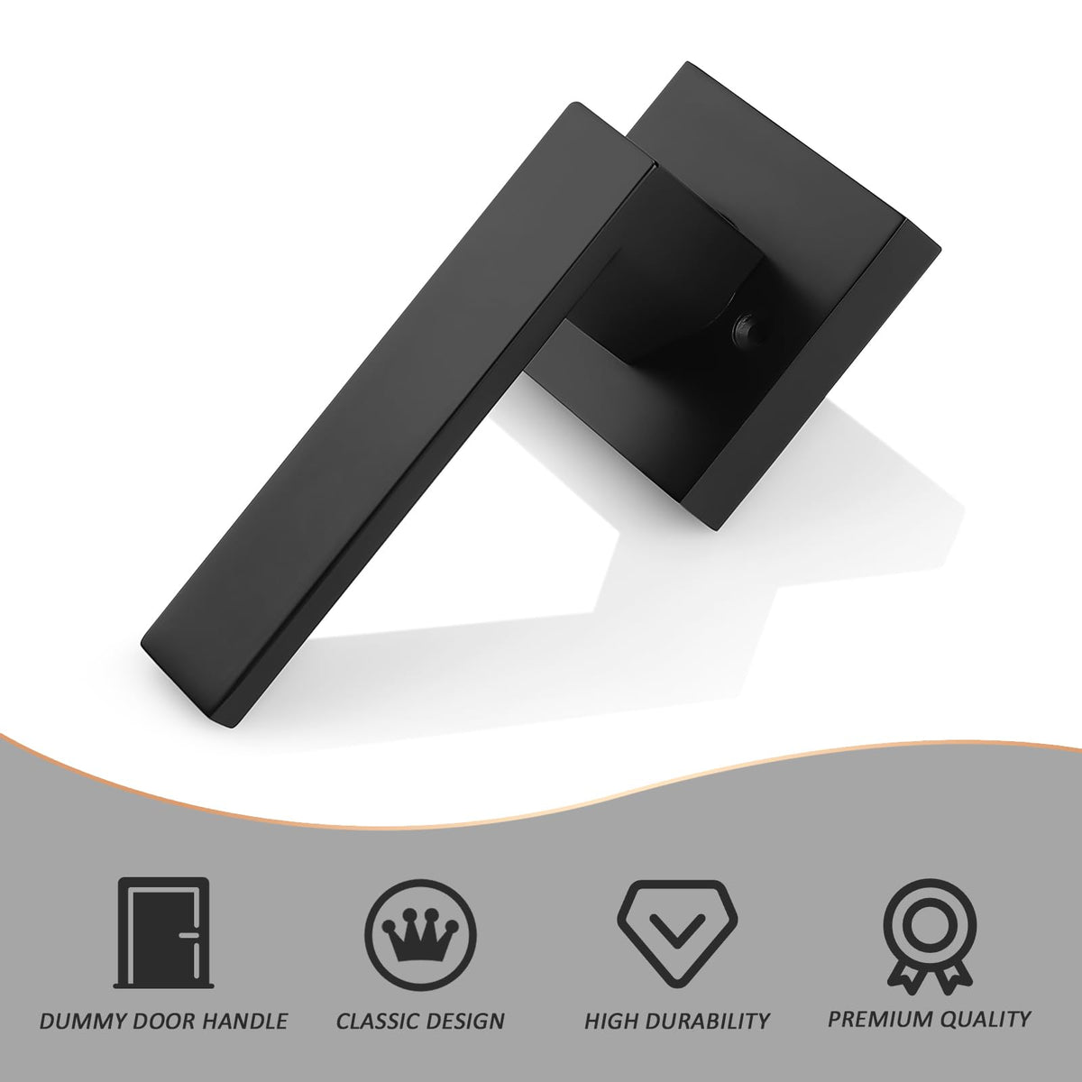 Probrico square dummy lever mounted on door edge for closet use
