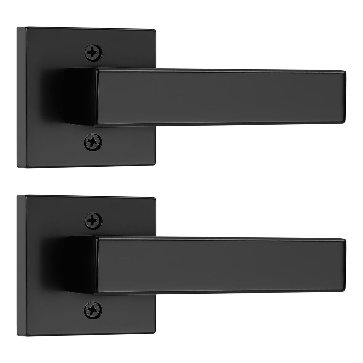 Probrico dummy lever with square black finish for a non-turning pull on doors