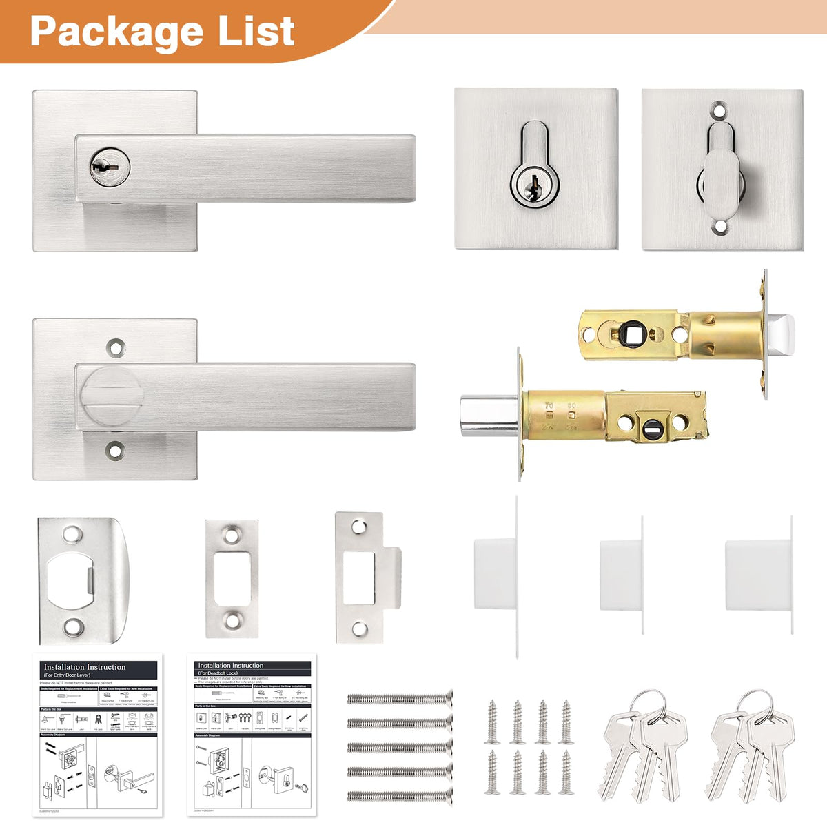 Probrico easy-install guide shows quick mounting with a screwdriver.