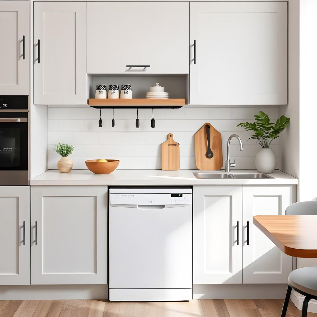 Probrico 6-inch pulls installed on a clean-lined cabinet offer effortless pull action.