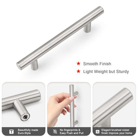 Probrico euro-style T-bar dresser pull enhances furniture design