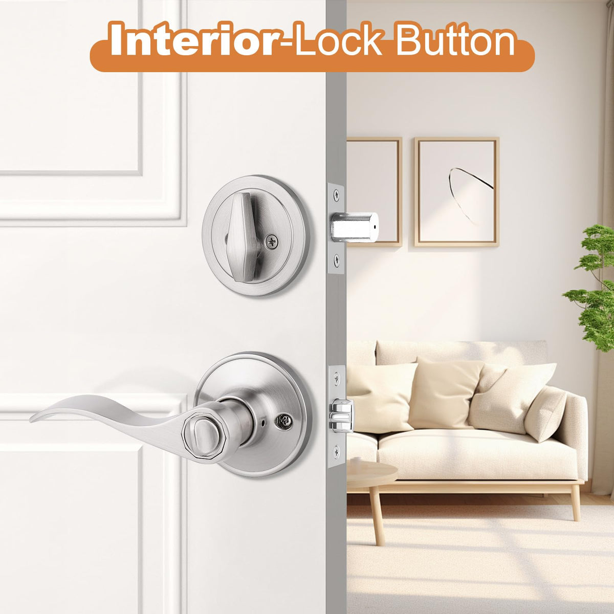 Close-up of Probrico exterior keyed deadbolt for outdoor entry